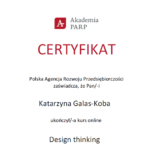 Design Thinking Certfikat Katarzyna Galas-Koba GoodRozwój